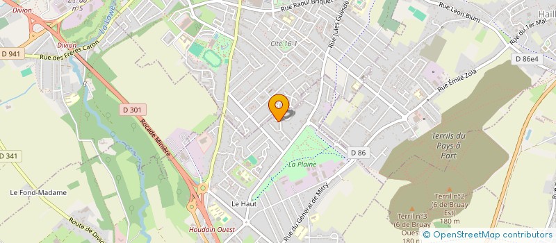 localisation de l'entreprise MADAME CLAIRE BASSET  HOUDAIN