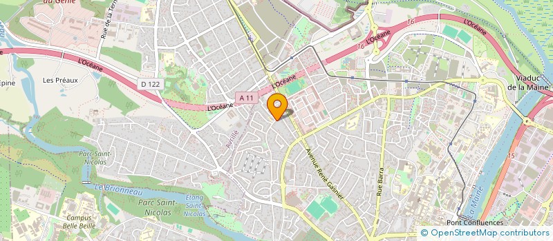 localisation de l'entreprise MADAME CLAIRE BAUDON à ANGERS