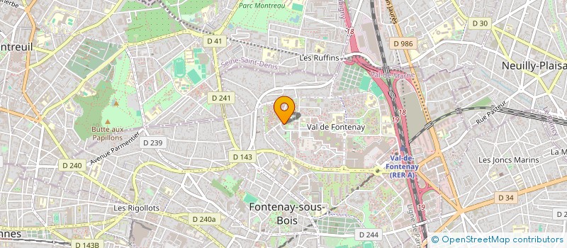localisation de l'entreprise MADAME CLAIRE BEAUCLAIR à FONTENAY-SOUS-BOIS