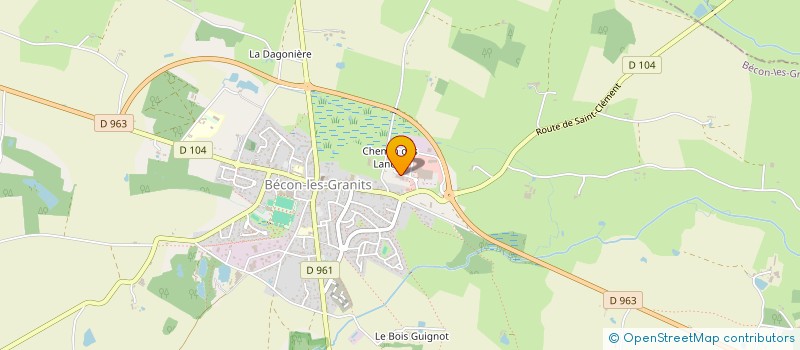 localisation de l'entreprise MADAME CLAIRE BEDUNEAU à BECON-LES-GRANITS
