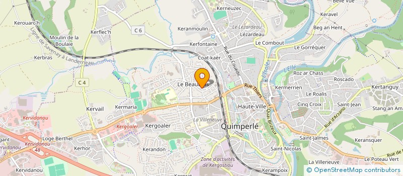 localisation de l'entreprise MADAME CLAIRE BELTIER à QUIMPERLE