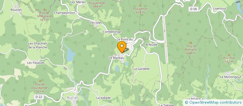 localisation de l'entreprise MADAME CLAIRE BENOIT à AURIAT