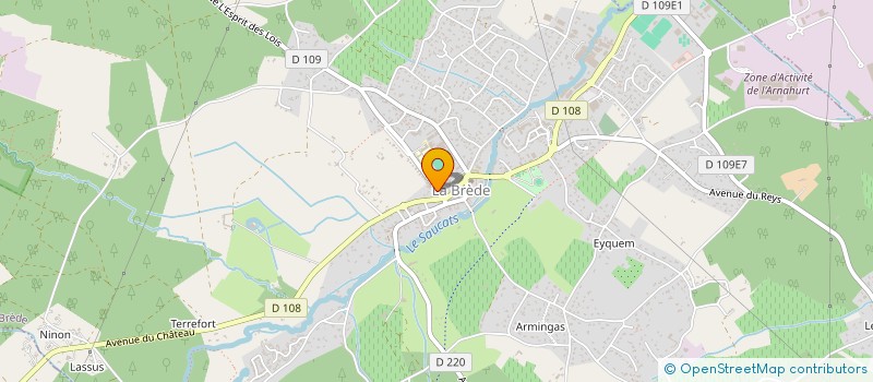 localisation de l'entreprise MADAME CLAIRE BENOIT  LA BREDE