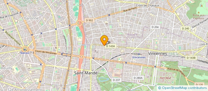 localisation de l'entreprise MADAME CLAIRE BERONNEAU à VINCENNES