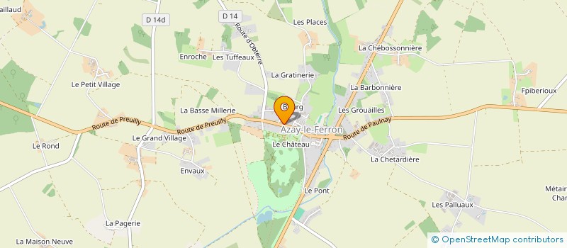 localisation de l'entreprise MADAME CLAIRE BIDEAU à AZAY-LE-FERRON