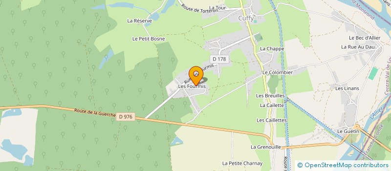 localisation de l'entreprise MADAME CLAIRE BISSONNIER  CUFFY