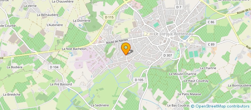 localisation de l'entreprise MADAME CLAIRE BODREFAUX  LE LOROUX-BOTTEREAU