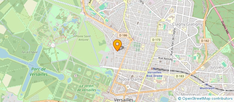 localisation de l'entreprise MADAME CLAIRE BOMMELAER à VERSAILLES