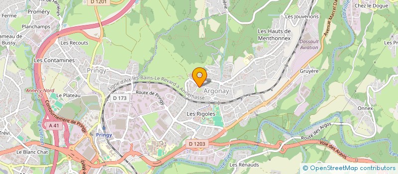 localisation de l'entreprise MADAME CLAIRE BONAIME  ARGONAY