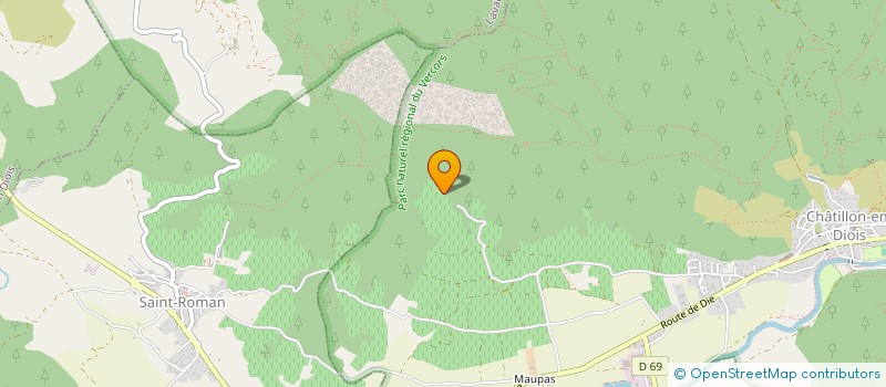 localisation de l'entreprise MADAME CLAIRE BONNELLE  DIE