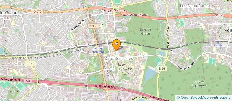 localisation de l'entreprise MADAME CLAIRE BORDES  CHAMPS-SUR-MARNE