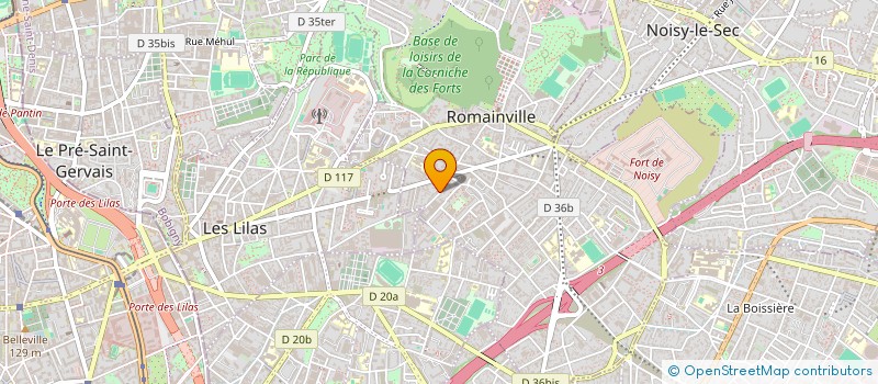 localisation de l'entreprise MADAME CLAIRE BOULANGER à ROMAINVILLE