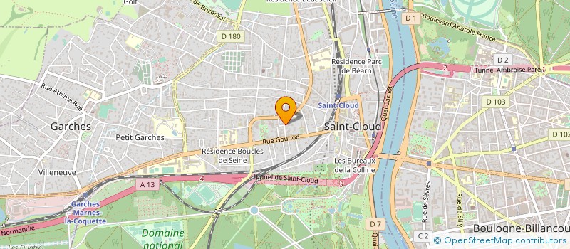localisation de l'entreprise MADAME CLAIRE BOURGEOIS à SAINT-CLOUD