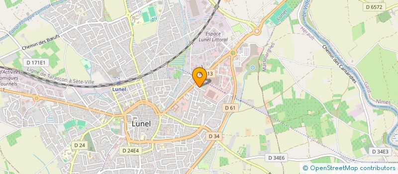 localisation de l'entreprise MADAME CLAIRE BOURGUET  LUNEL