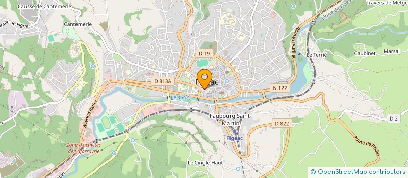 localisation de l'entreprise MADAME CLAIRE BOURRIERES à FIGEAC