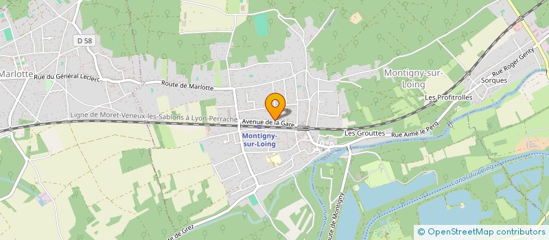 localisation de l'entreprise MADAME CLAIRE BOURRILLON  MONTIGNY-SUR-LOING