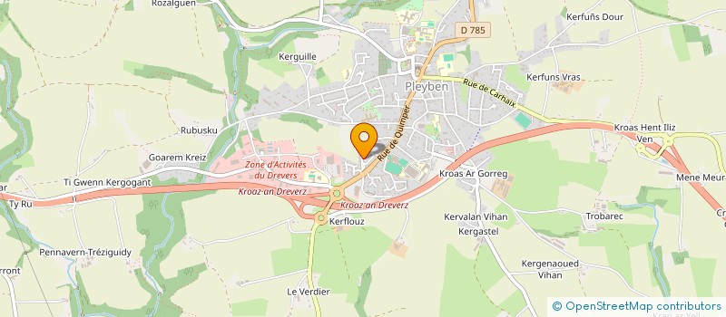 localisation de l'entreprise MADAME CLAIRE BOZEC  PLEYBEN