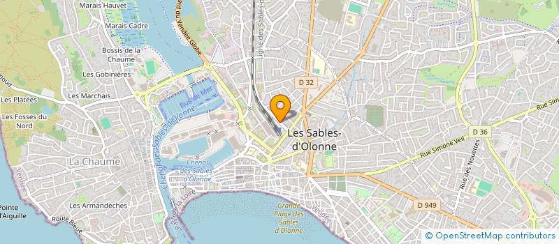 localisation de l'entreprise MADAME CLAIRE BRACHET à LES SABLES D'OLONNE
