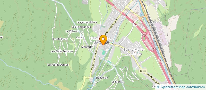 localisation de l'entreprise MADAME CLAIRE BREUGNON  SAINT-ETIENNE-DE-CUINES