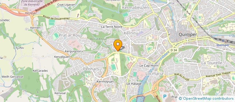 localisation de l'entreprise MADAME CLAIRE BRIAND à QUIMPER