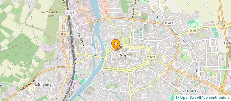 localisation de l'entreprise MADAME CLAIRE CARDON  SENS