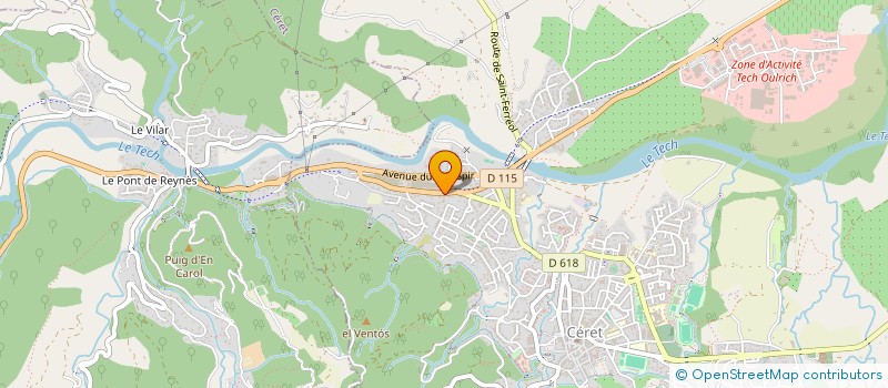 localisation de l'entreprise MADAME CLAIRE CASANOVAS  CERET