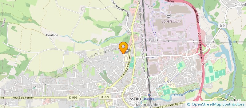 localisation de l'entreprise MADAME CLAIRE CATHAUD  ISSOIRE