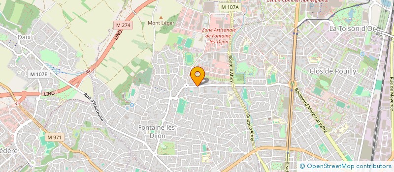 localisation de l'entreprise MADAME CLAIRE CATTIEUW  FONTAINE-LES-DIJON