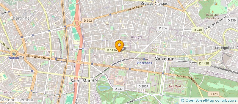 localisation de l'entreprise MADAME CLAIRE CHABIN à VINCENNES