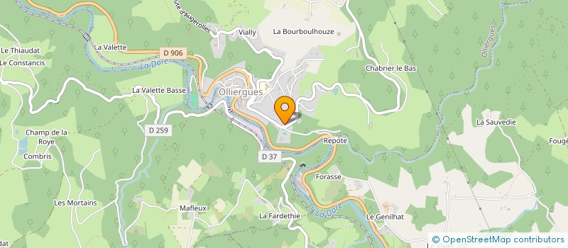 localisation de l'entreprise MADAME CLAIRE CHAMBRAUD à OLLIERGUES