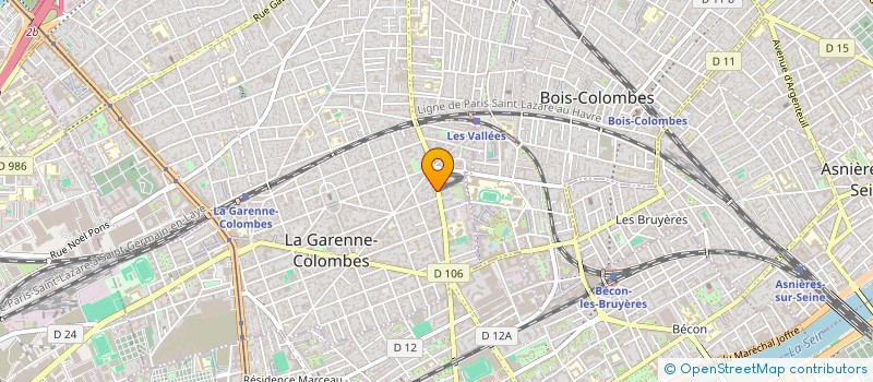 localisation de l'entreprise MADAME CLAIRE CHAROUSSET à LA GARENNE-COLOMBES