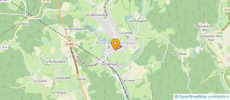 localisation de l'entreprise MADAME CLAIRE CHAVANON  POULE-LES-ECHARMEAUX