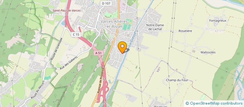 localisation de l'entreprise MADAME CLAIRE COMTE  VARCES-ALLIERES-ET-RISSET