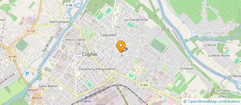 localisation de l'entreprise MADAME CLAIRE COURALEAU à COGNAC