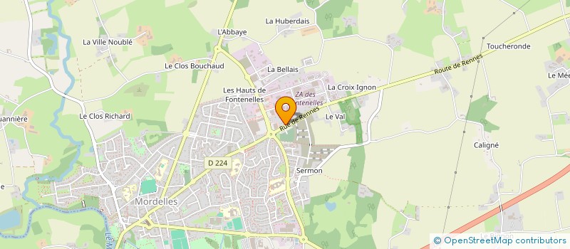 localisation de l'entreprise MADAME CLAIRE COURCHELLE  MORDELLES