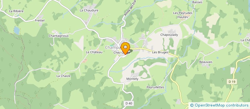 localisation de l'entreprise MADAME CLAIRE CRINIERE  CHAMPAGNAT