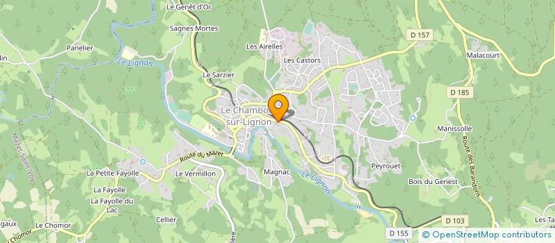 localisation de l'entreprise MADAME CLAIRE DANCER  LE CHAMBON-SUR-LIGNON