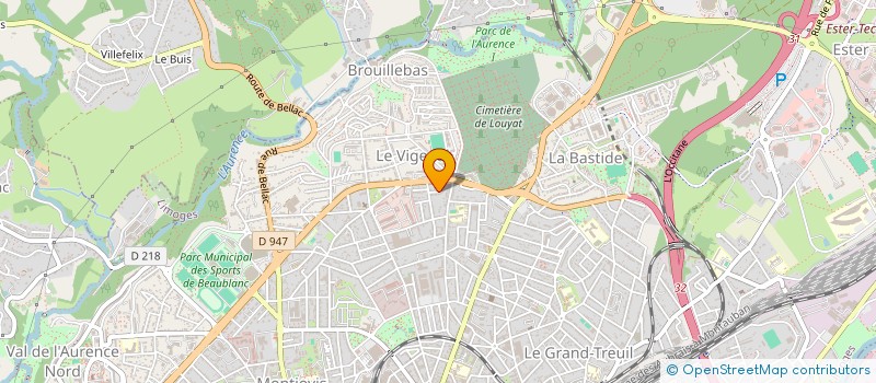 localisation de l'entreprise MADAME CLAIRE DARDILHAC à LIMOGES