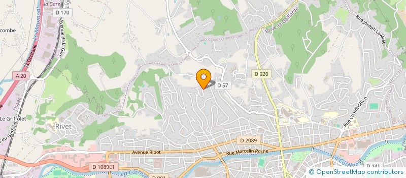 localisation de l'entreprise MADAME CLAIRE DE BELENET  BRIVE-LA-GAILLARDE