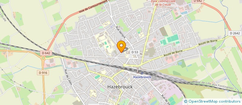 localisation de l'entreprise MADAME CLAIRE DECRAENE  HAZEBROUCK