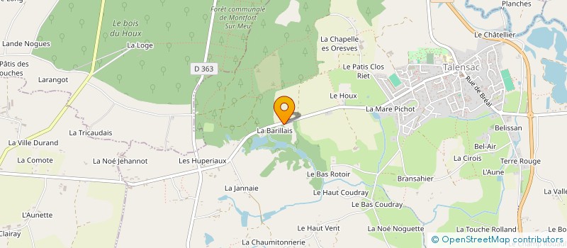 localisation de l'entreprise MADAME CLAIRE DELACOUX  TALENSAC