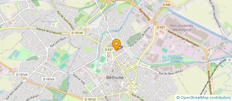 localisation de l'entreprise MADAME CLAIRE DELANNOY  BETHUNE