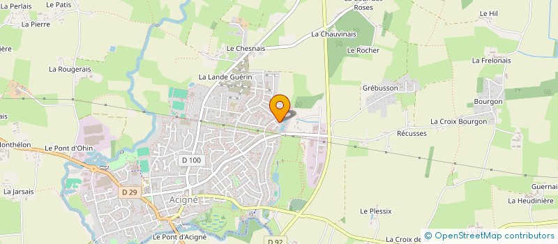 localisation de l'entreprise MADAME CLAIRE DELEURME  ACIGNE