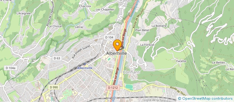 localisation de l'entreprise MADAME CLAIRE DELLAC  ALBERTVILLE