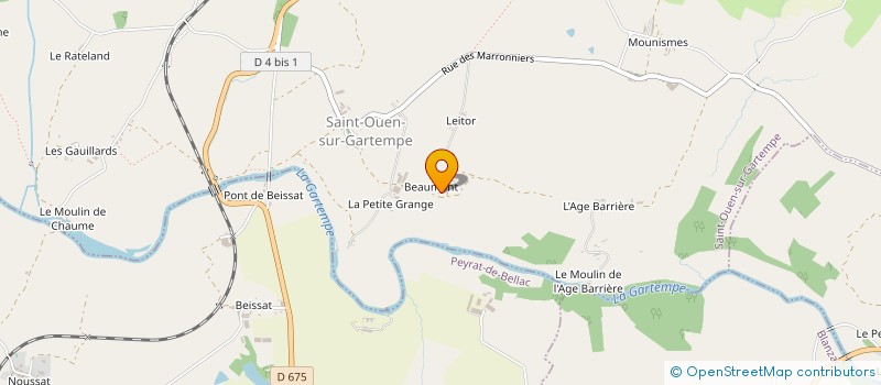 localisation de l'entreprise MADAME CLAIRE DESPLANCHES à PEYRAT-DE-BELLAC