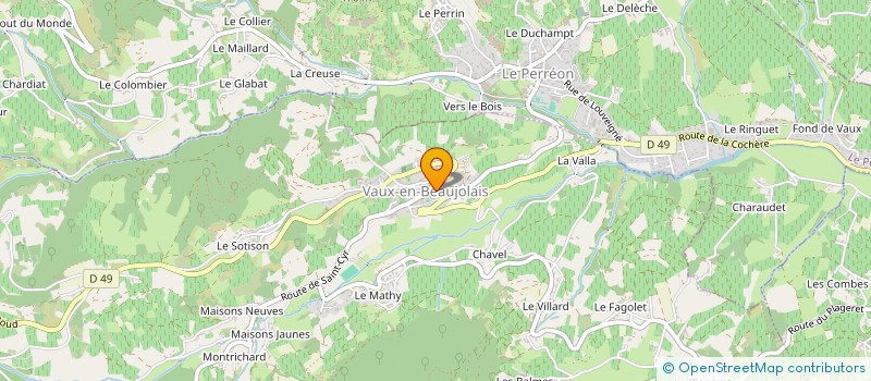 localisation de l'entreprise MADAME CLAIRE DEVILEZ  VAUX-EN-BEAUJOLAIS