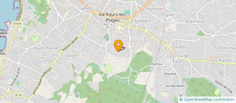 localisation de l'entreprise MADAME CLAIRE DREVET à SIX-FOURS-LES-PLAGES