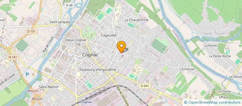 localisation de l'entreprise MADAME CLAIRE DUFAY à COGNAC