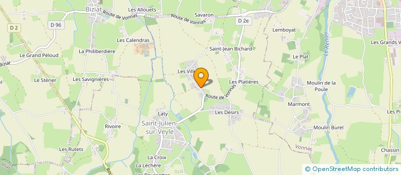 localisation de l'entreprise MADAME CLAIRE DUMOULIN  SAINT-JULIEN-SUR-VEYLE