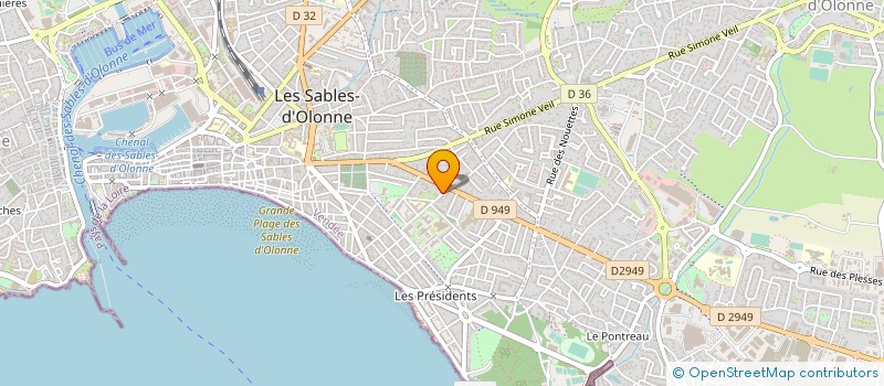 localisation de l'entreprise MADAME CLAIRE FAURE à LES SABLES D'OLONNE